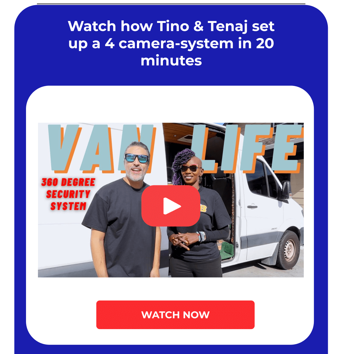 Watch how Tino and Tenaj set up a camera-system in 20mins